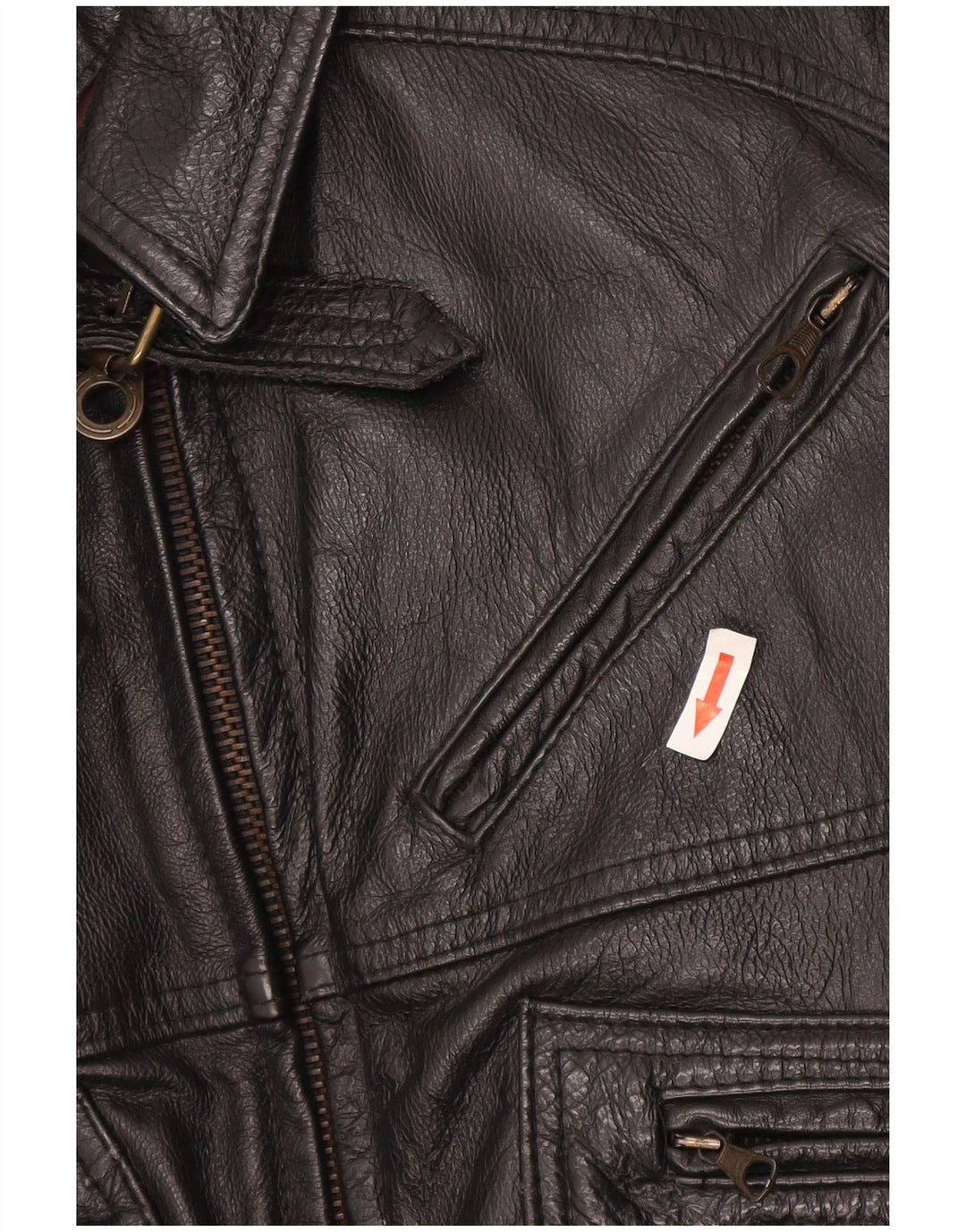 Jachetă de piele vintage pentru bărbați UK 38 Medium Black