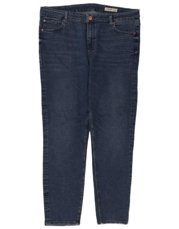 Marks & Spencer Blugi subțiri cu talie înaltă The Lily pentru femei UK 18 XL W36 L28 Albastru