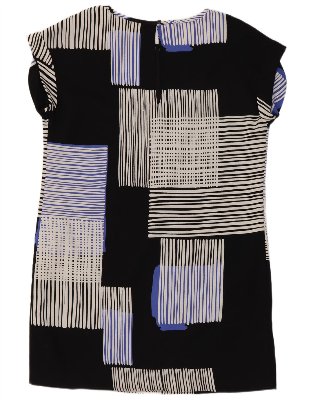 Următoarea Rochie Schimbată Femei UK 14 Mare Poliester Geometric Negru