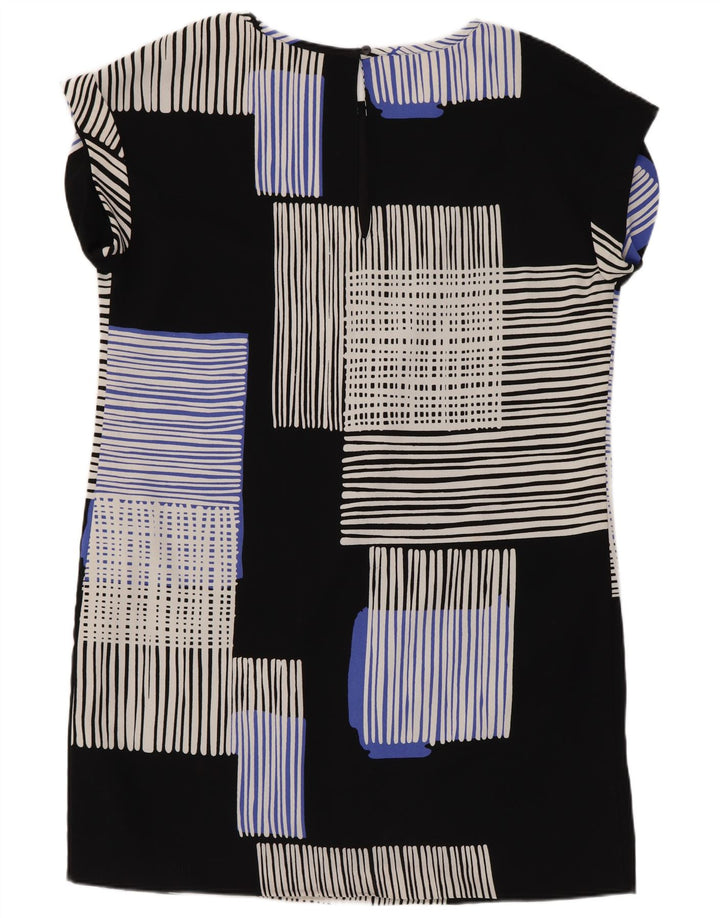 Următoarea Rochie Schimbată Femei UK 14 Mare Poliester Geometric Negru