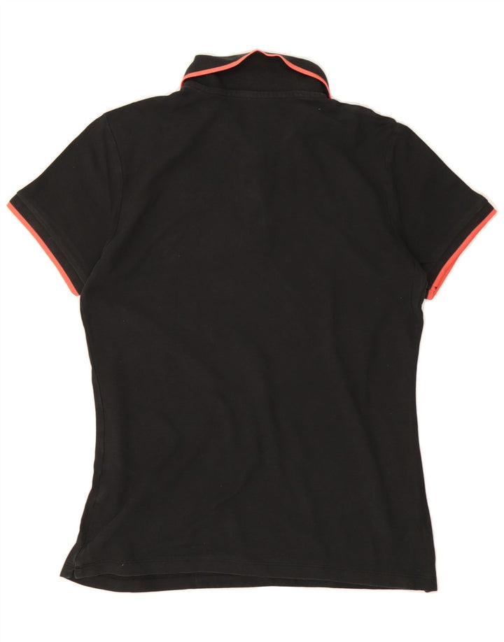 LOTTO Womens Polo Shirt UK 14 Medium Black Vintage Lotto and Second-Hand Lotto from Messina Hembry 