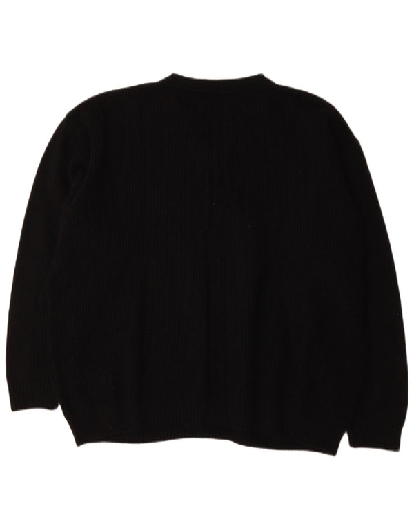 Pulover Engbers pentru bărbați cu decolteu în V EU 54 XL Lână cu dungi negre