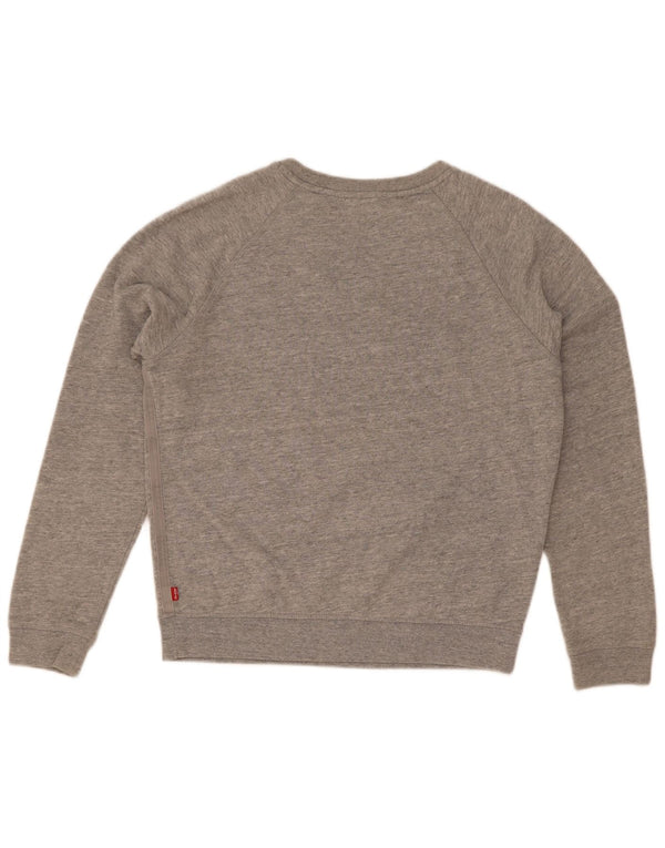 Pulover supradimensionat pentru femei Levi's UK 10 Bumbac cu pete gri mic