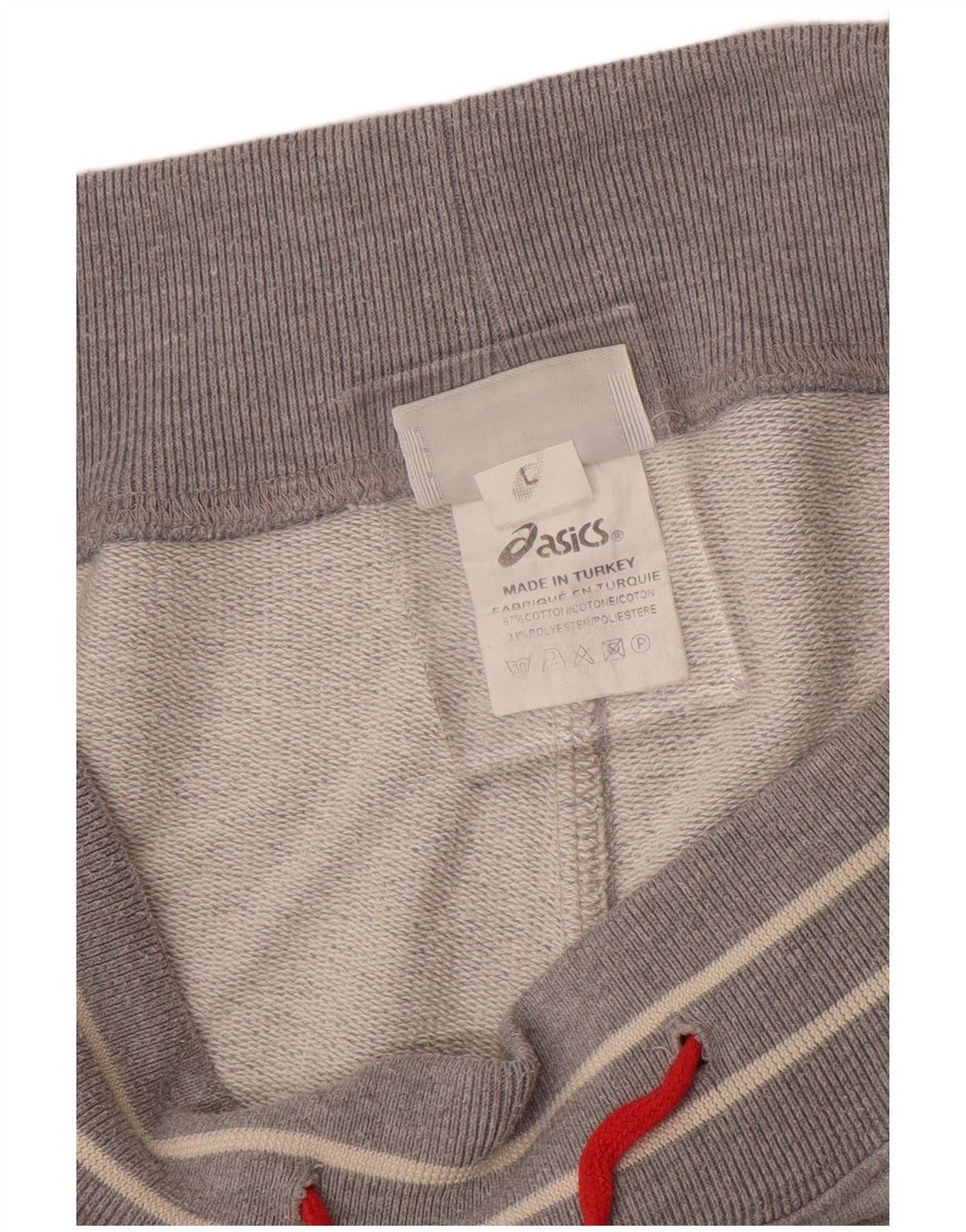 Pantaloni de trening ASICS pentru bărbați, mari, gri, bumbac cu pete