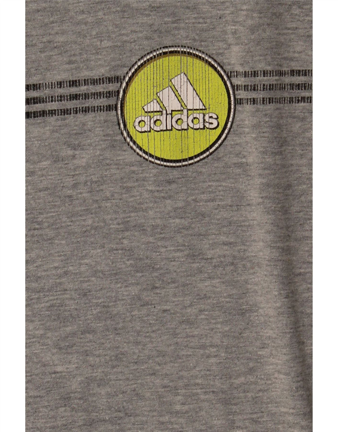Top grafic pentru bărbați Adidas cu mânecă lungă, mare, gri bumbac