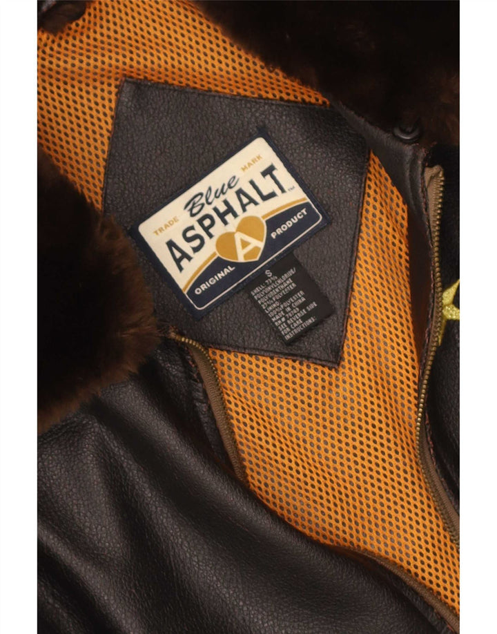Jachetă Bomber cu grafică pentru femei Blue Asphalt UK 10 Mic maro Colorblock