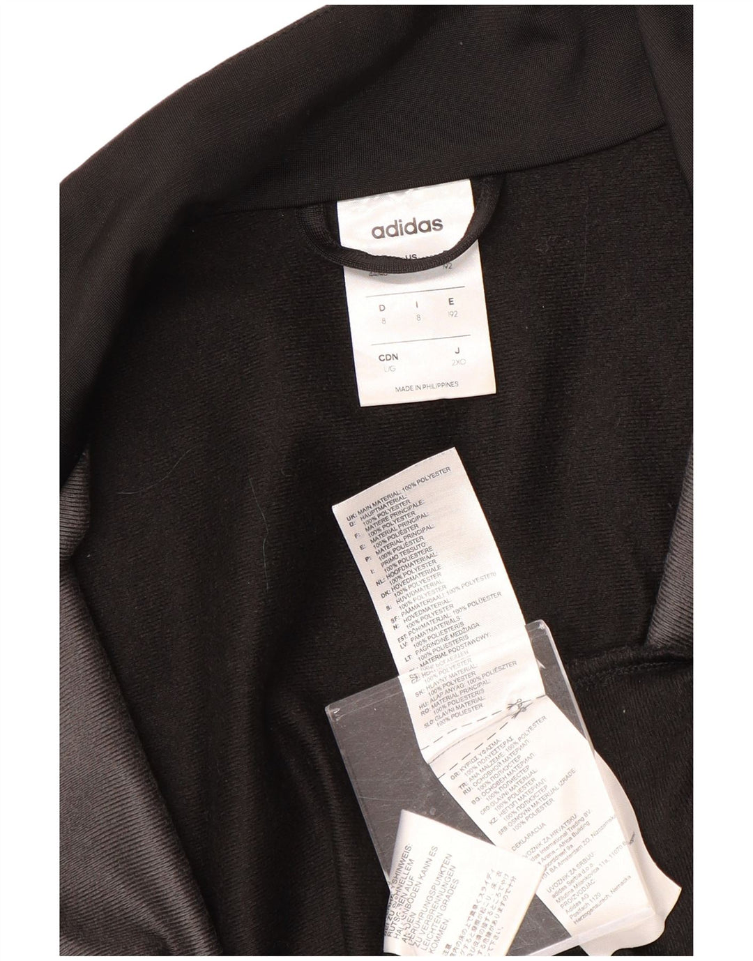 Jachetă de trening Adidas pentru bărbați Marea Britanie 44/46 Poliester color bloc negru mare