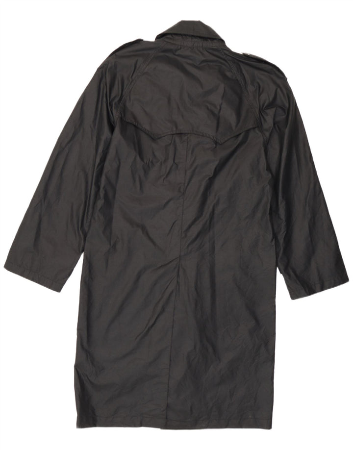 Trench cu glugă Fiorucci pentru bărbați UK 36 Nylon mic negru