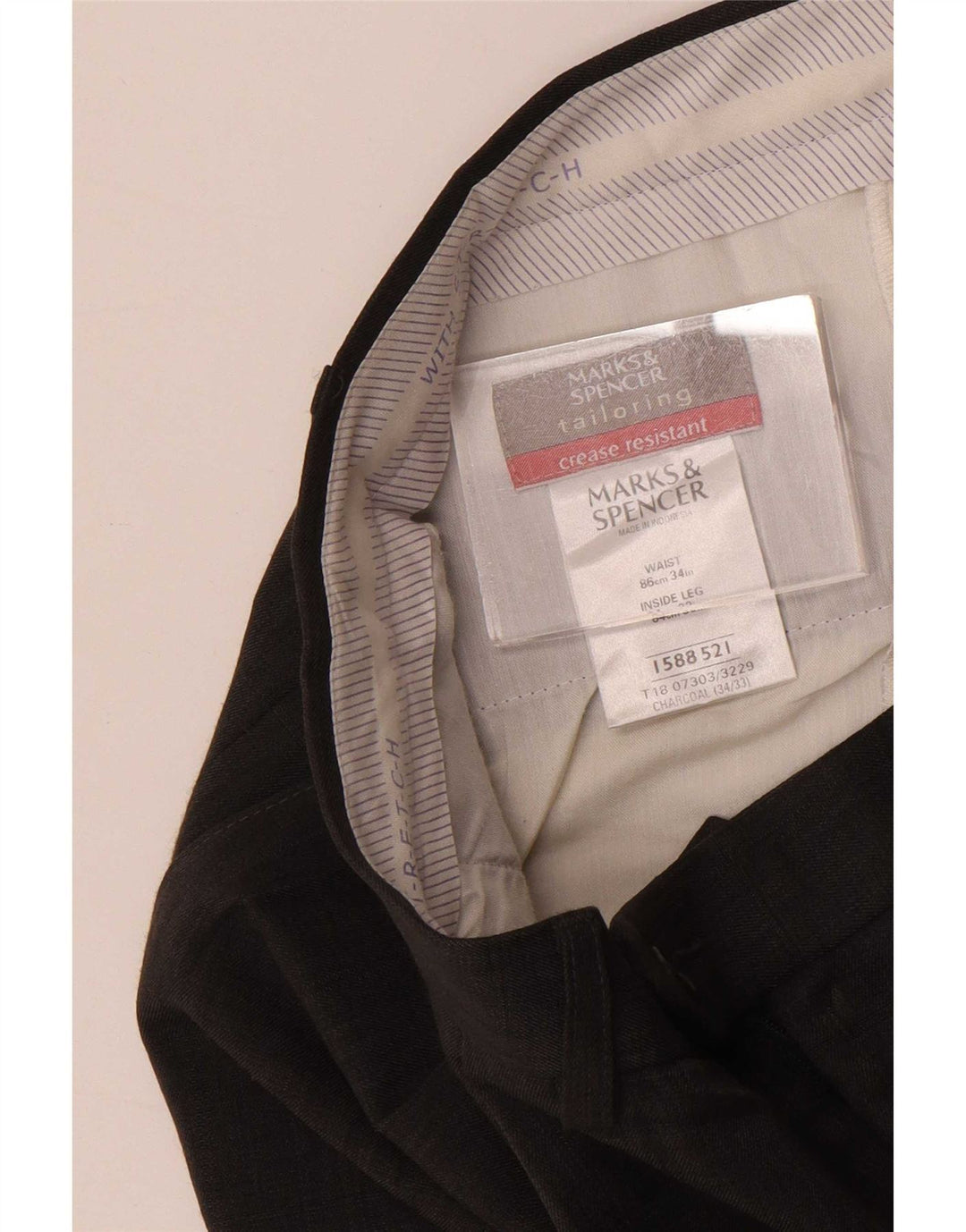 Pantaloni de costum pentru bărbați Marks & Spencer L34 L33 poliester gri
