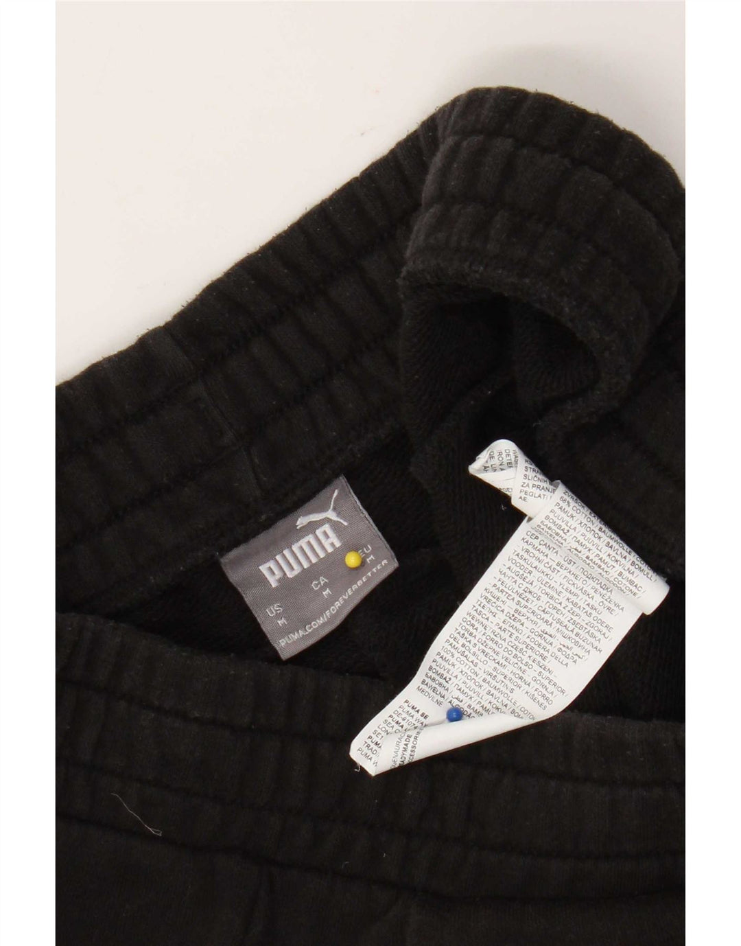 Pantaloni scurți sport Puma pentru bărbați, bumbac mediu negru