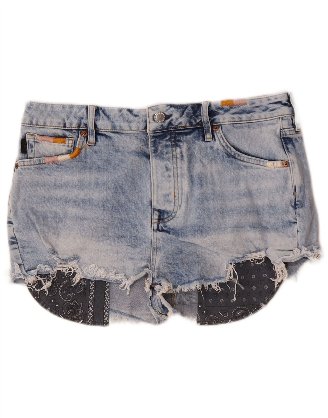 Pantaloni caldi din denim învechit pentru femei Superdry W32, bumbac albastru mare