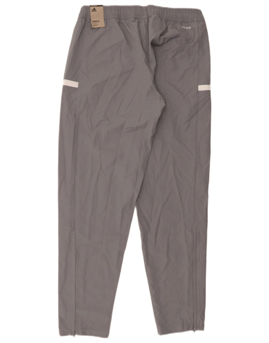 Pantaloni de trening cu grafic pentru femei Adidas UK 12/14 Poliester mediu gri