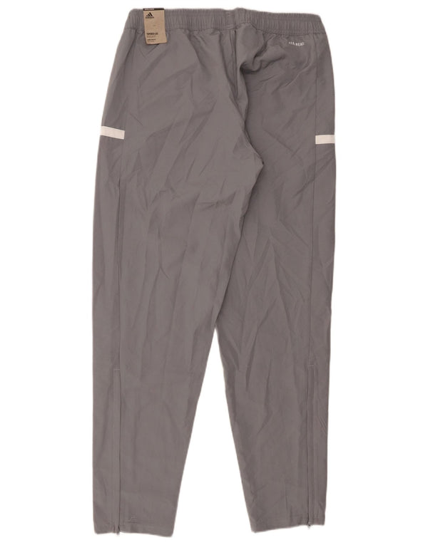 Pantaloni de trening cu grafic pentru femei Adidas UK 12/14 Poliester mediu gri