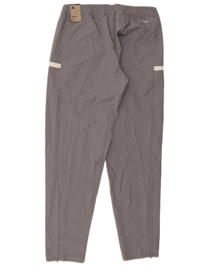 Pantaloni de trening cu grafic pentru femei Adidas UK 12/14 Poliester mediu gri