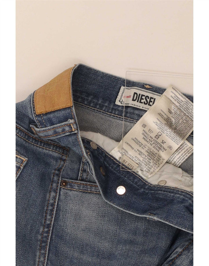 Pantaloni scurți din denim pentru femei Diesel Small W26 Blue Bumbac