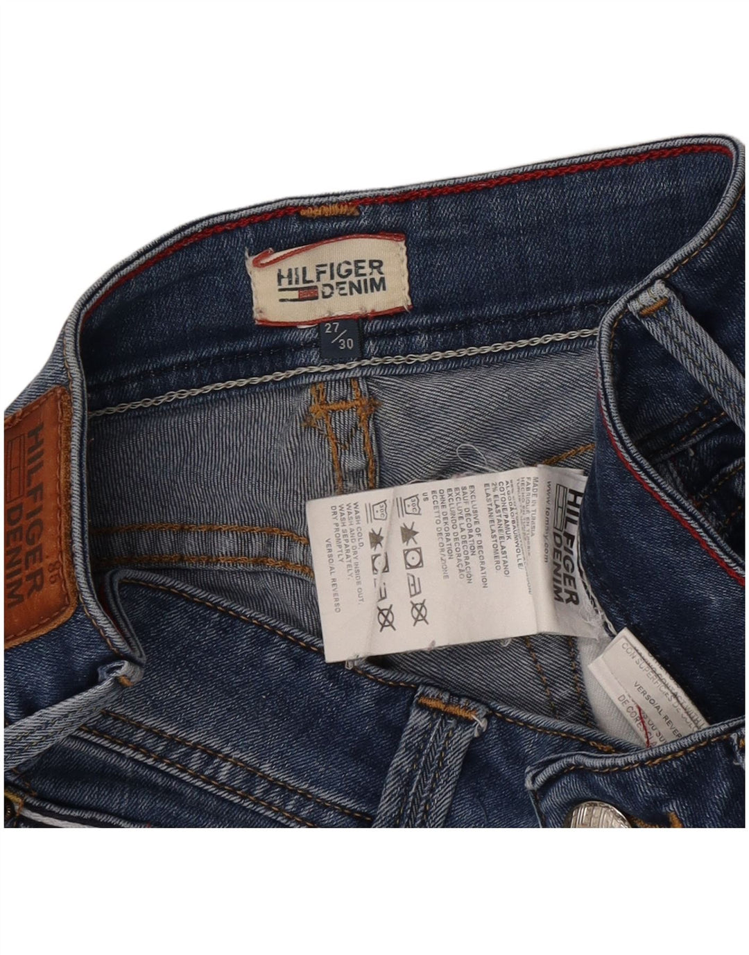 Blugi drepti pentru femei Tommy Hilfiger W27 L30 Bumbac albastru