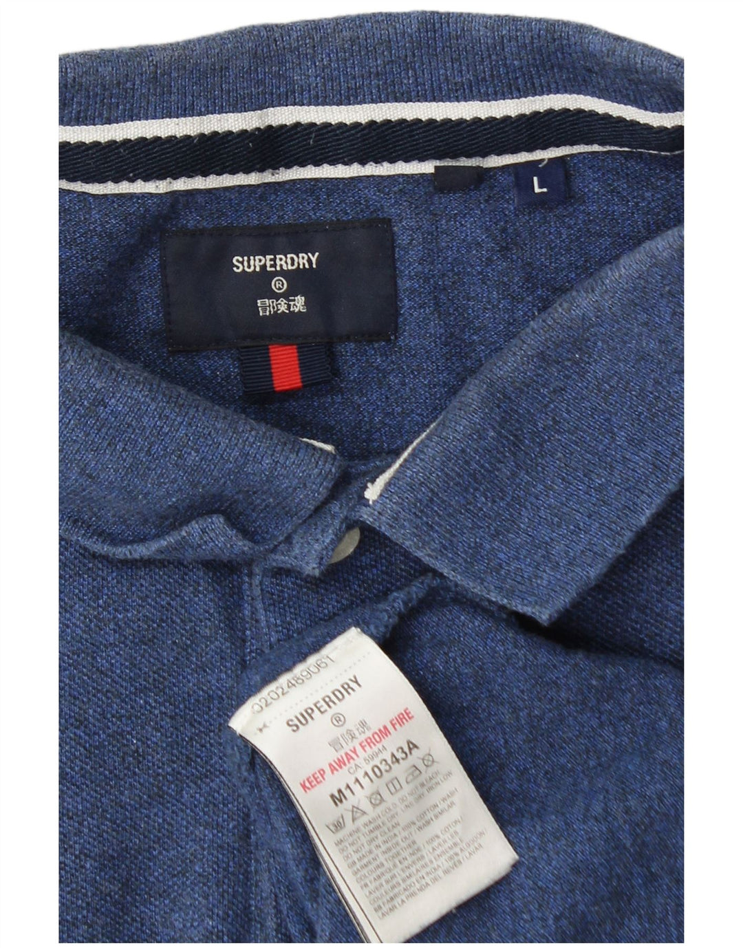 Tricou polo pentru bărbați Superdry, mare, bleumarin, bumbac