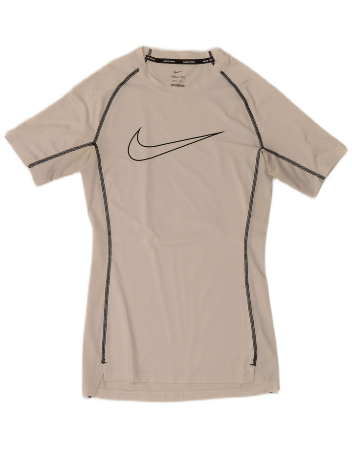 Tricou grafic Nike Dri Fit pentru bărbați Top mic poliester alb