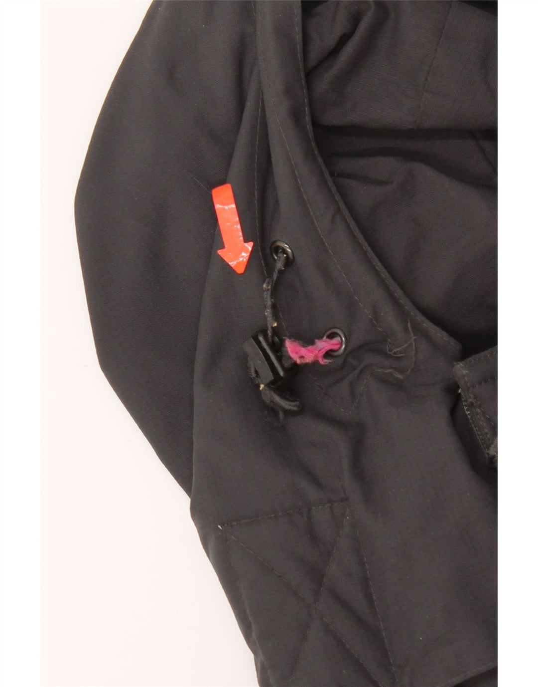 Jachetă de vânt cu glugă Superdry pentru femei UK 18 XL, nailon gri