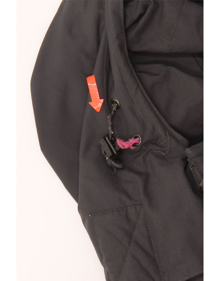 Jachetă de vânt cu glugă Superdry pentru femei UK 18 XL, nailon gri