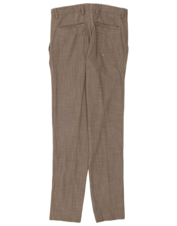Pantaloni drepți Zara pentru bărbați EU 38 Mici L30 L32 Poliester gri