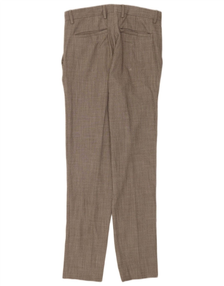 Pantaloni drepți Zara pentru bărbați EU 38 Mici L30 L32 Poliester gri