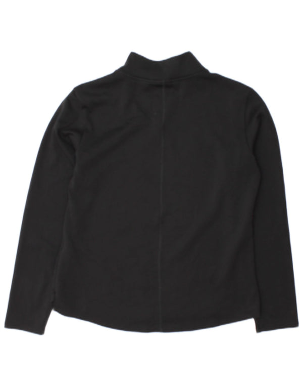 Top cu mânecă lungă pentru femei Therma-Fit cu fermoar și gât UK 14 Medium Negru