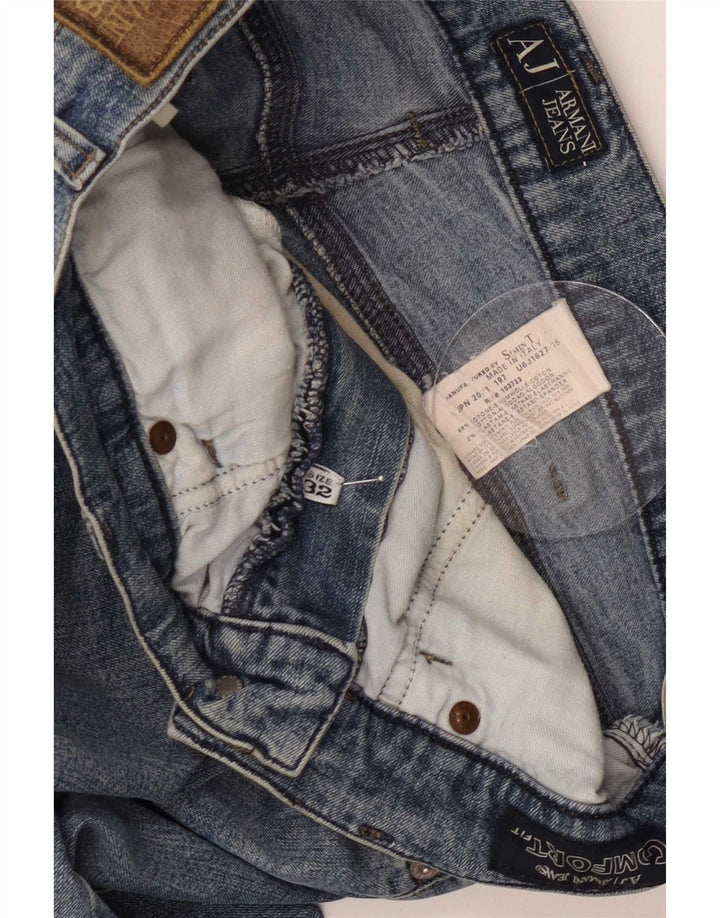Blugi drepti pentru bărbați Armani W32 L32 Bumbac albastru