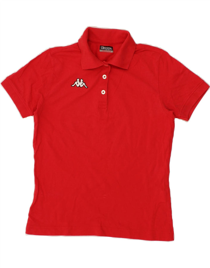 KAPPA Womens Polo Shirt UK 12 Medium Red Cotton Vintage Kappa and Second-Hand Kappa from Messina Hembry 