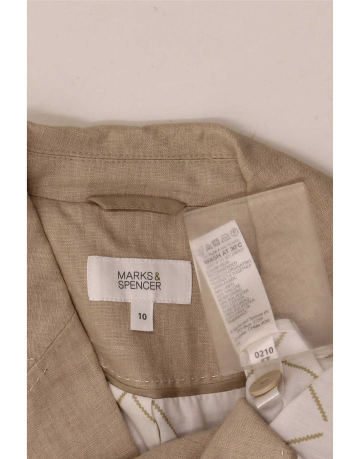 Jachetă pentru femei Marks & Spencer, cu 5 nasturi, UK 10 Mic, in bej