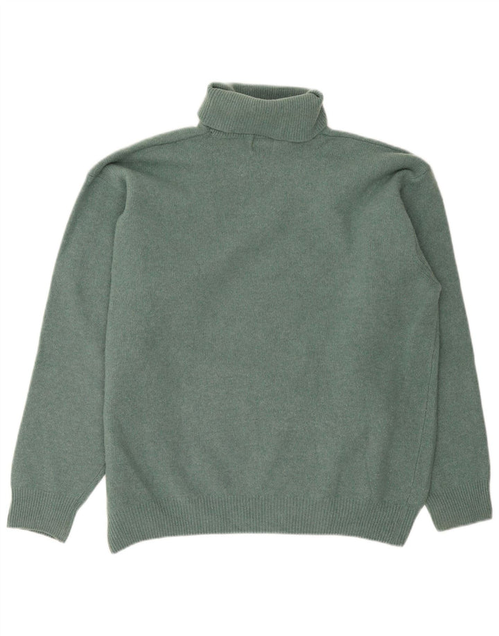 Pulover Trussardi pentru bărbați cu gât rulat, lână verde medie