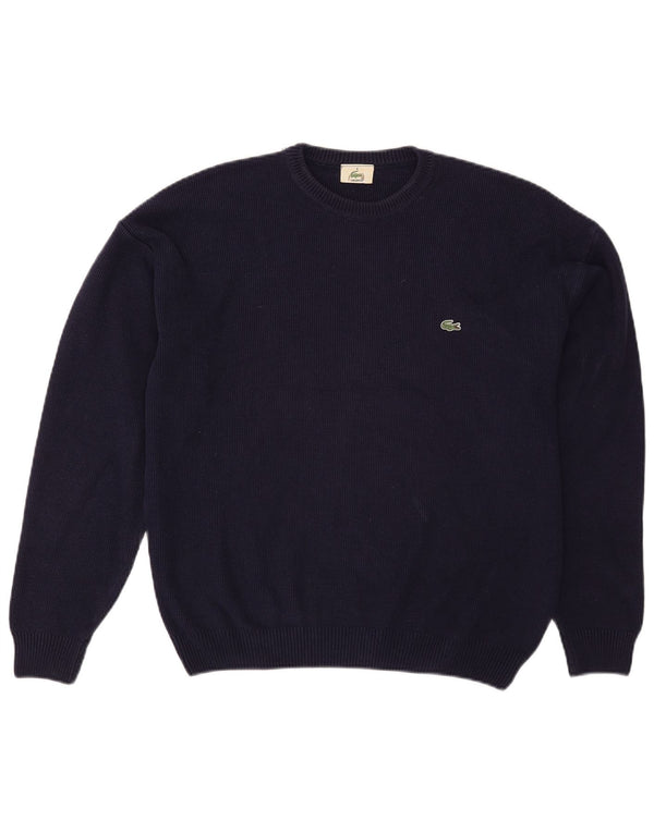 Pulover pentru bărbați Lacoste cu decolteu rotund, mărime 6 XL, bumbac bleumarin