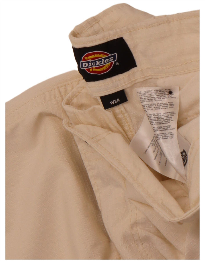Pantaloni cargo drepti pentru bărbați DICKIES L34 L32 bumbac alb