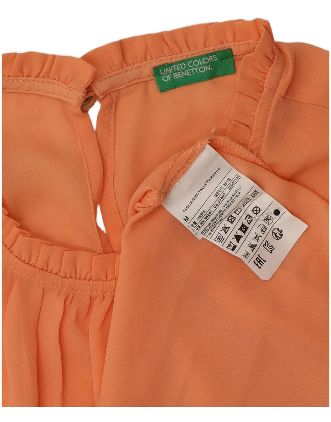 Bluză pentru femei Benetton UK 14 Poliester portocaliu mediu