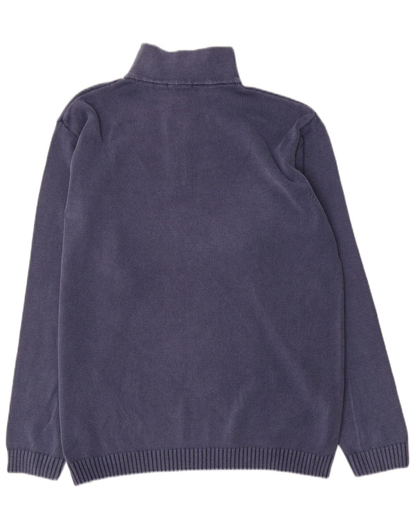 Pulover pentru bărbați Gant, cu fermoar, cu gât, XL, bumbac bleumarin