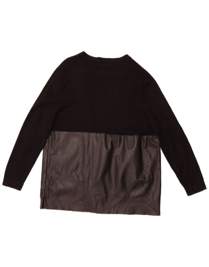 Pulover cardigan supradimensionat pentru femei ZARA UK 10, mic, negru, color block