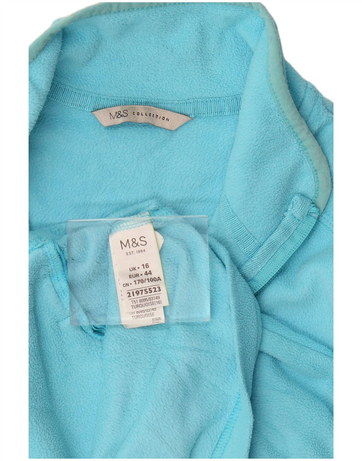 Jachetă fleece pentru femei Marks & Spencer UK 16, mare, albastru, poliester