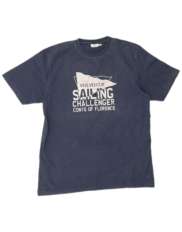 Tricou grafic pentru bărbați Conte of Florence Top XL Bumbac bleumarin