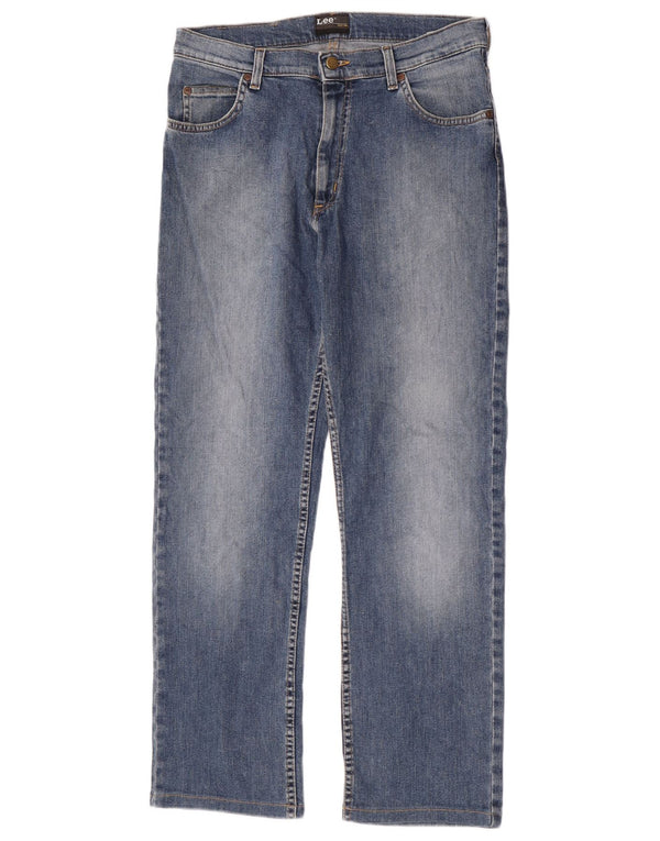 Blugi Lee Brooklyn Straight pentru bărbați W33 L30, bumbac albastru