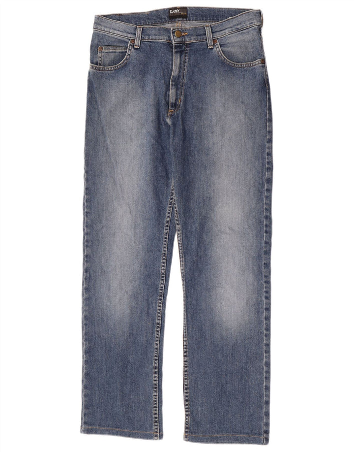 Blugi Lee Brooklyn Straight pentru bărbați W33 L30, bumbac albastru