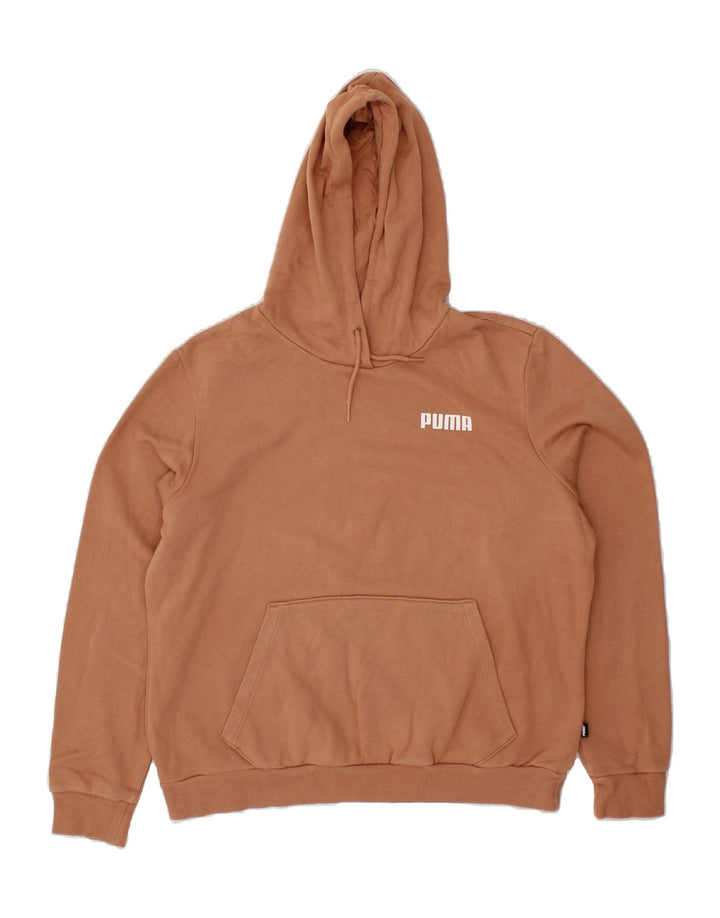 PUMA Womens Hoodie Jumper UK 16 Large Beige Vintage Puma and Second-Hand Puma from Messina Hembry 