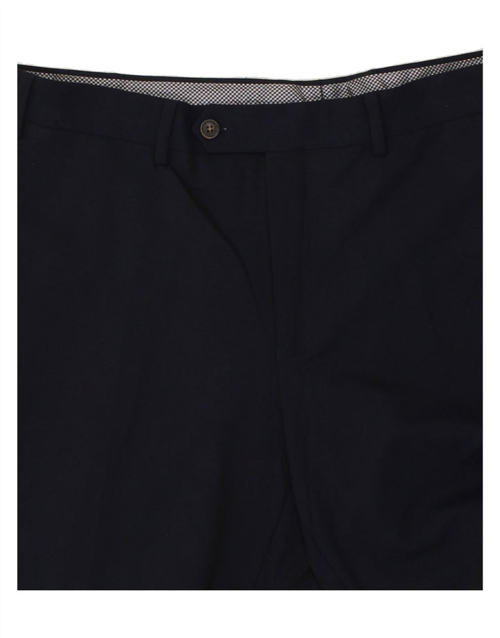 CHAPS Mens Straight Suit Trousers  W36 L26 Navy Blue Polyester Vintage Chaps and Second-Hand Chaps from Messina Hembry 