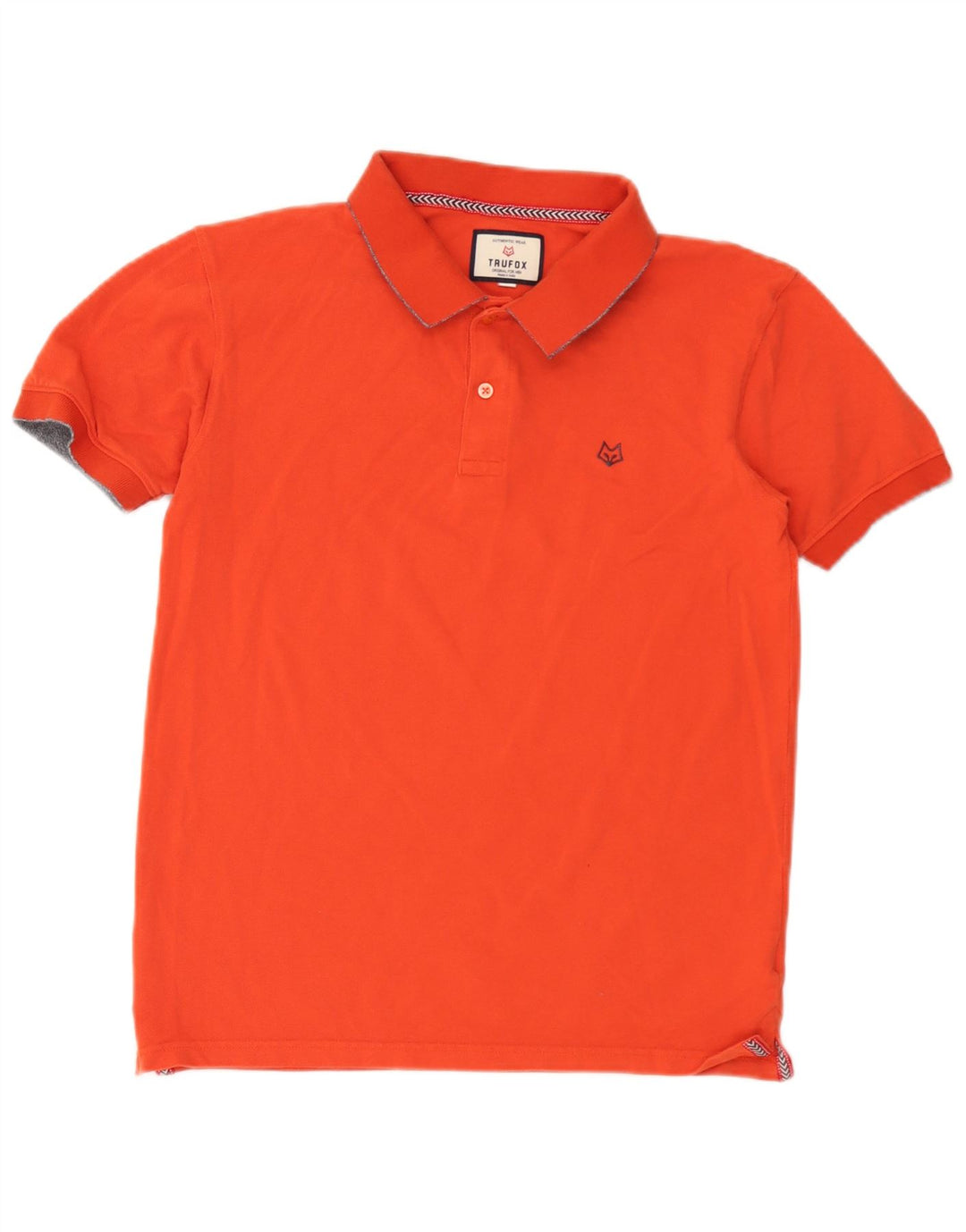 Tricou polo vintage pentru bărbați, bumbac portocaliu mic