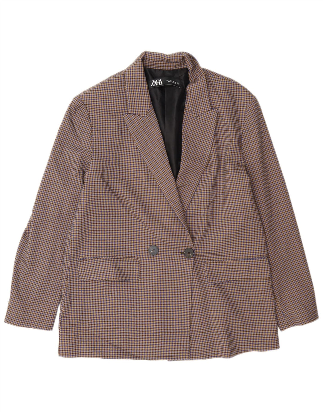 Jachetă blazer supradimensionată pentru femei Zara UK 10 mic, multicolor, picior de găină