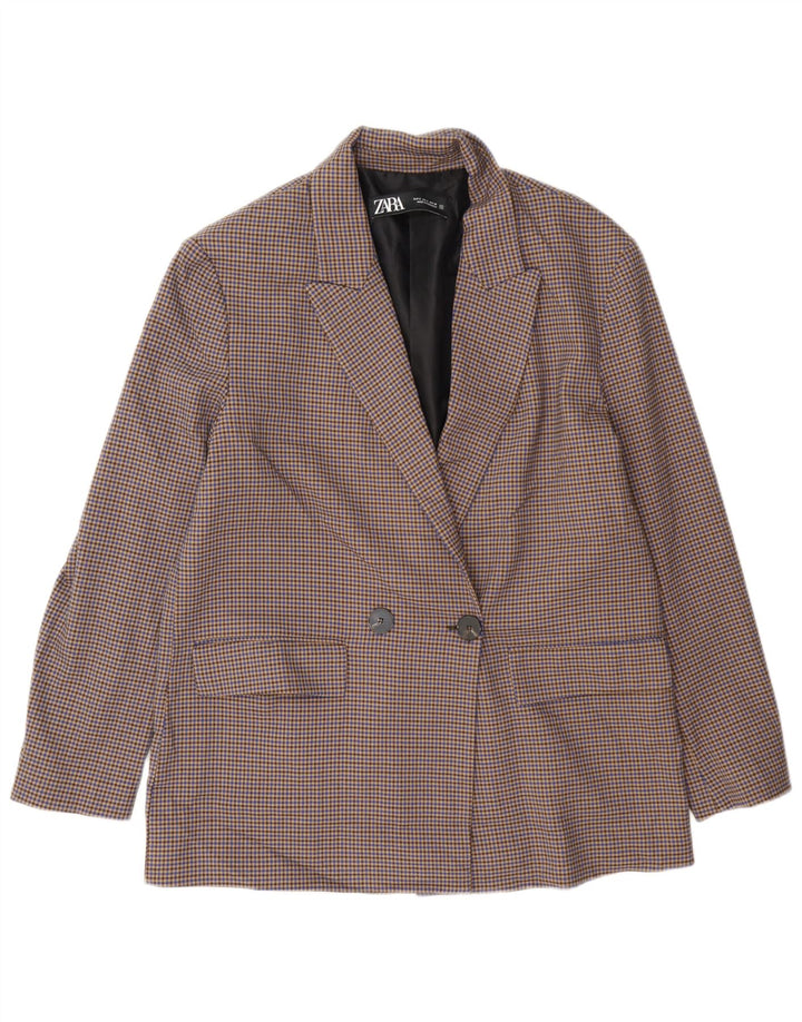 Jachetă blazer supradimensionată pentru femei Zara UK 10 mic, multicolor, picior de găină