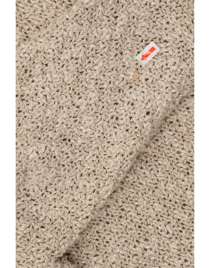 Pulover cardigan supradimensionat pentru femei Tivoli UK 14 in bej mediu