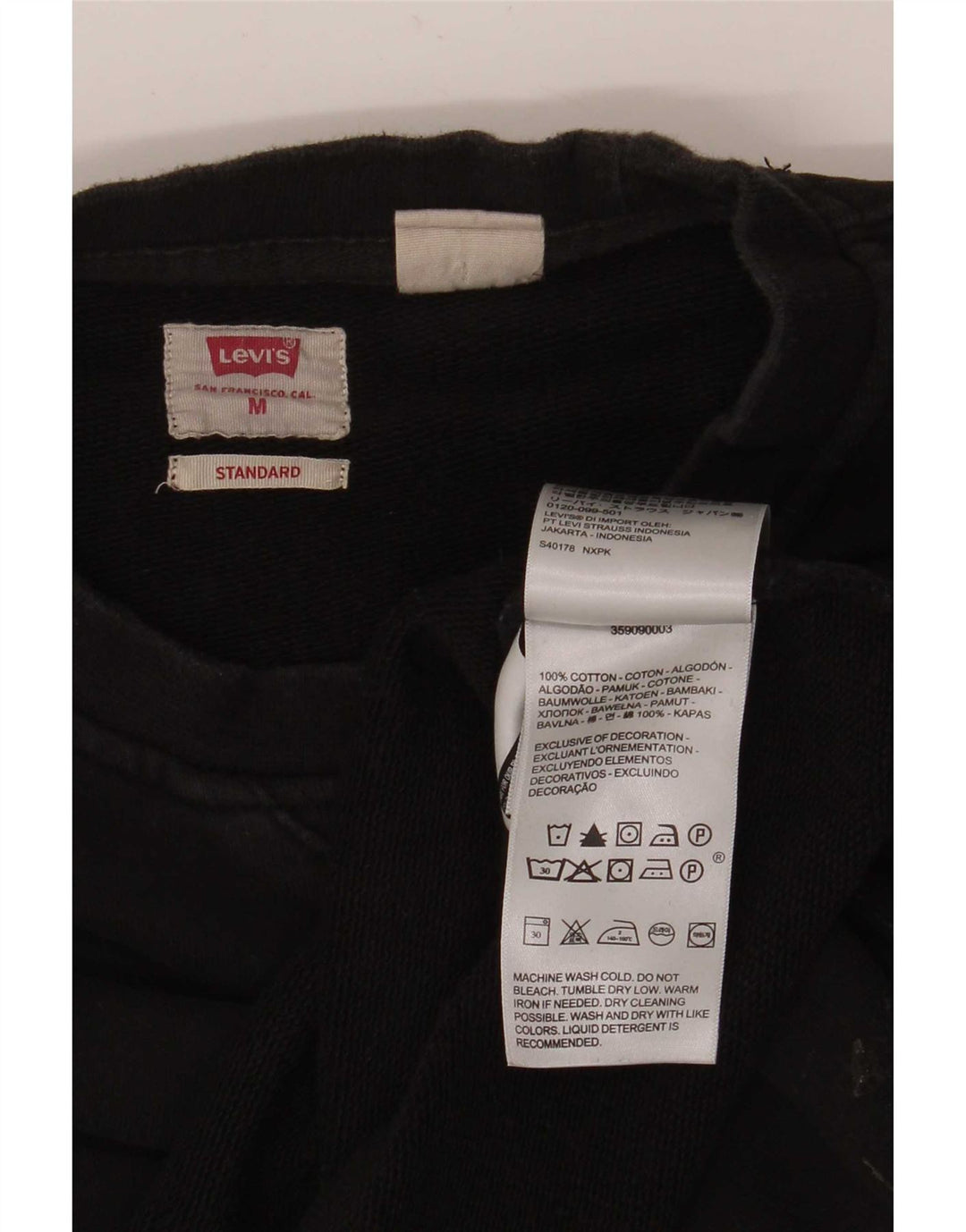 Pulover Levi's Standard oversized pentru femei UK 14 Medium Black