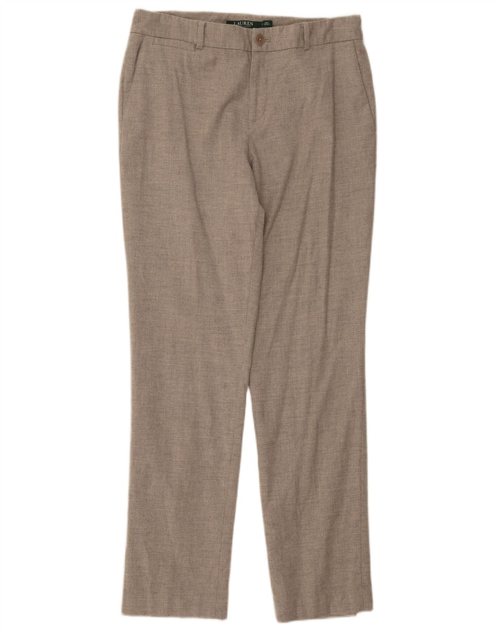 Pantaloni chino subțiri pentru femei Ralph Lauren US 8 Medium L32 L30 Lână gri