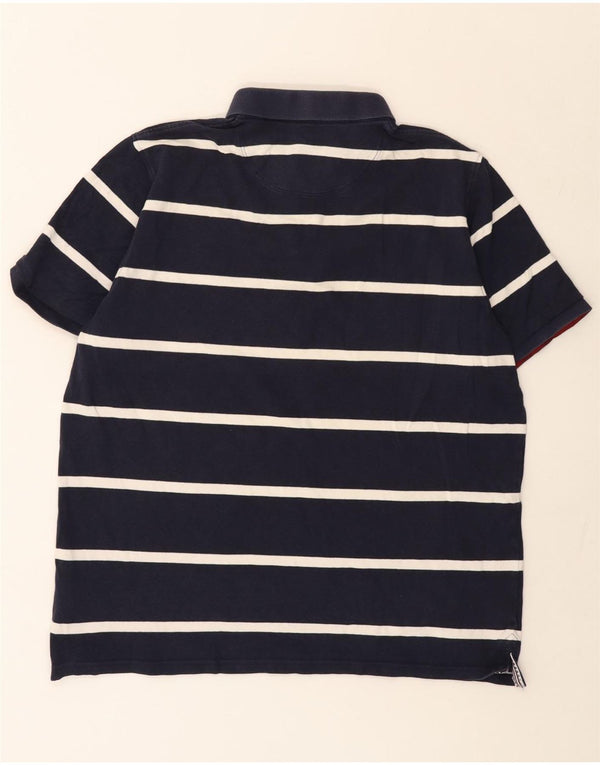 Tricou polo pentru bărbați Joules, mare, albastru, bumbac cu dungi