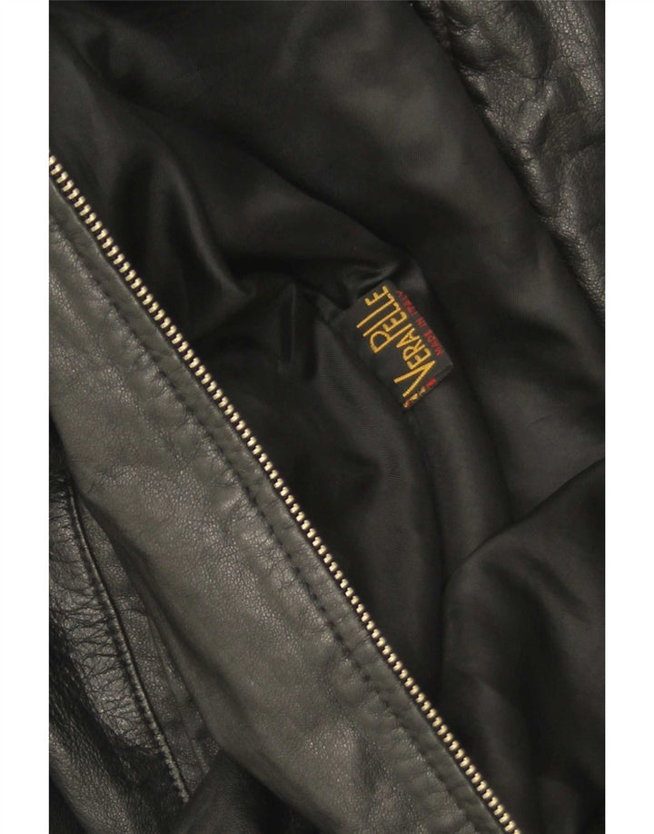 Jachetă de piele vintage pentru bărbați UK 38 Medium Black